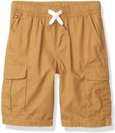 👦 tommy hilfiger boys' drawstring cargo pocket short: stylish and practical bottoms for boys logo