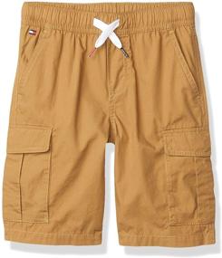 img 1 attached to 👦 Tommy Hilfiger Boys' Drawstring Cargo Pocket Short: Stylish and Practical Bottoms for Boys