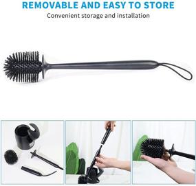 img 2 attached to HOLY HIGH 2 Pack Toilet Brush and Holder, Bathroom Toilet Bowl Brush for Deep Cleaning