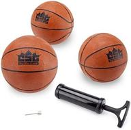 🏀 5-inch mini basketball set with needle and pump by crown sporting goods: durable and inflatable - pack of 3 logo