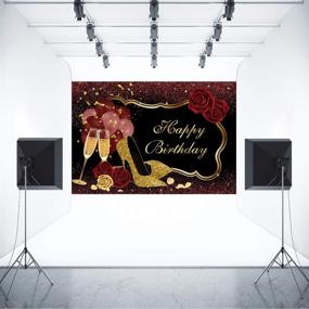 img 1 attached to Aperturee Birthday Champagne Photography Background Camera & Photo for Video