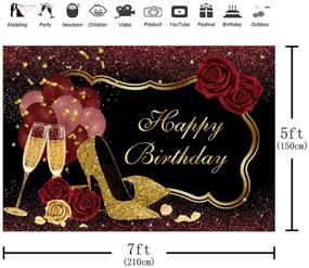 img 2 attached to Aperturee Birthday Champagne Photography Background Camera & Photo for Video