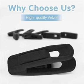 img 2 attached to 👗 Wonck Black Velvet Hanger Clips 20-Pack: Non-Slip Clips for Suit, Pants, and Skirts- Strong, Finger-friendly Design for Thin Velvet Hangers