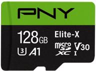 📷 pny elite-x micro sd 128gb: u3, v30, a1, class 10 для высокой производительности, до 100mb/s – p-sdu128u3100ex-ge. логотип