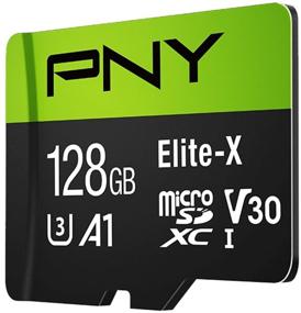 img 2 attached to 📷 PNY Elite-X Micro SD 128GB: U3, V30, A1, Class 10 для высокой производительности, до 100MB/s – P-SDU128U3100EX-GE.