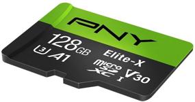 img 3 attached to 📷 PNY Elite-X Micro SD 128GB: U3, V30, A1, Class 10 для высокой производительности, до 100MB/s – P-SDU128U3100EX-GE.