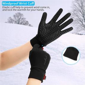 img 1 attached to Winter Warm Touchscreen Gloves - Eadali Lightweight Windproof Running Mittens Liners for Driving, Training, Fitness, and Exercise