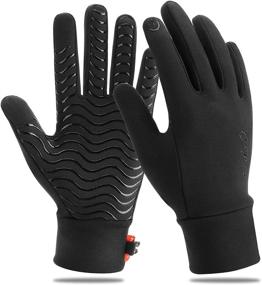 img 4 attached to Winter Warm Touchscreen Gloves - Eadali Lightweight Windproof Running Mittens Liners for Driving, Training, Fitness, and Exercise