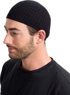 🧢 candid signature apparel skull caps: stylish zigzag knit unisex beanies for all, made with 100% breathable cotton logo