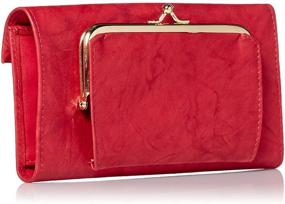 img 3 attached to Buxton Heiress Organizer Clutch Navy Women's Handbags & Wallets for Clutches & Evening Bags