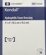 kendall copa hydrophilic foam dressing 🩹 - 4x4 inch - box of 10 (knd55544) логотип