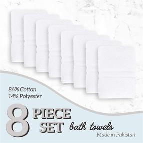 img 3 attached to 🛀 High-Quality 8 Pack Bath Towel - 24 x 50 - 86% Cotton 14% Polyester