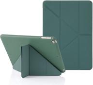 📱 origami case for ipad 9.7 inch: multiple viewing angles, midnight green, auto wake/sleep logo