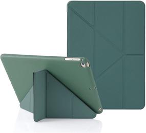 img 4 attached to 📱 Origami Case for iPad 9.7 Inch: Multiple Viewing Angles, Midnight Green, Auto Wake/Sleep