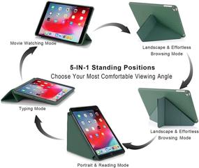 img 3 attached to 📱 Origami Case for iPad 9.7 Inch: Multiple Viewing Angles, Midnight Green, Auto Wake/Sleep