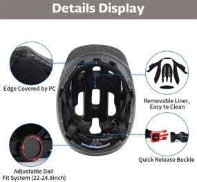 img 1 attached to 🚴 Nocihcass Adults Bike Helmet: Lightweight Road & Mountain Cycling Helmet with Visor - Adjustable Size 22-24.8 Inches (56-63cm)