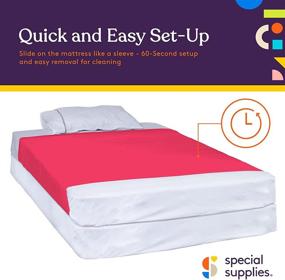 img 4 attached to 🛏️ Sensory Bed Sheet for Kids - Compression Alternative to Weighted Blankets - Breathable, Stretchy - Cool & Comfortable Sleeping Bedding (Red, Twin) by Special Supplies