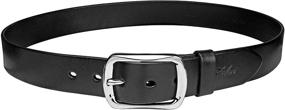 img 3 attached to Falari Leather Black 42 44 9002 BK XL: Stylish Men's Accessories for a Sleek Look