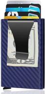 executive leather wallet with rfid blocking - men's credit holder, card case, and money organizer logo