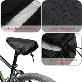 img 2 attached to 🚲 Stay Dry and Protected: LUTER Waterproof Bike Seat Cover with Drawstring - Black