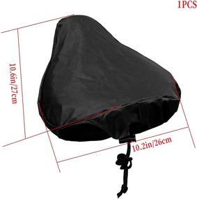 img 3 attached to 🚲 Stay Dry and Protected: LUTER Waterproof Bike Seat Cover with Drawstring - Black