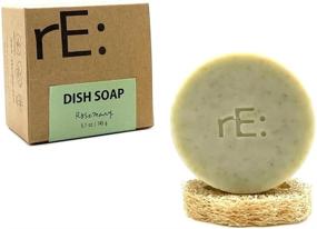 img 1 attached to 🌿 rE: Dish Washing Soap Bar Rosemary - Plastic-Free, Zero Waste, eco Friendly, Palm Oil Free, with Loofah Holder Sponge - Free of Artificial Dyes and Fragrance
