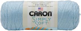 img 1 attached to Пряжа Caron Simply Soft Solids (3 упаковки) в мягком голубом цвете H97003-9712: роскошная мягкая пряжа для вязания и вязания проектов