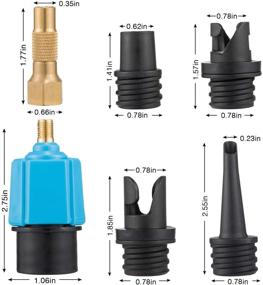 img 3 attached to 🔌 PAMASE Inflatable SUP Pump Valve Adapter Set - Schrader Air Valve Adapter and Nozzle Pump Converter for Kayak, Surfboard, and Inflatable Bed