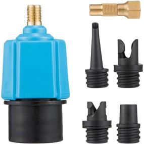 img 4 attached to 🔌 PAMASE Inflatable SUP Pump Valve Adapter Set - Schrader Air Valve Adapter and Nozzle Pump Converter for Kayak, Surfboard, and Inflatable Bed