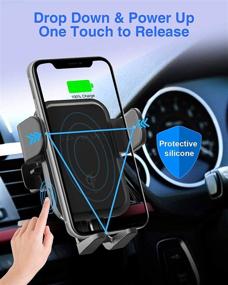 img 3 attached to 📱 NANAMI Wireless Car Charger, 10W Max Fast Charging Car Mount, Air Vent Automatic Clamping Phone Holder, Compatible with iPhone 13/12/12 Mini/SE 2/11/11/XS Max/XR/X/8 Plus, Samsung Galaxy S20/S10/S9/S8/Note 10+/9/8