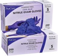 🧤 procure disposable nitrile gloves - 400 count, small - powder free, latex free, exam grade, non sterile, soft & textured - cool blue logo