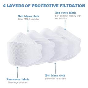 img 1 attached to Buaszay【Pack of 60 Individually Disposable Four Layer Comfortable Masks