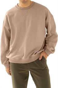 img 1 attached to MNCEGEER Crewneck Sweatershirts Winter Pullover Men's Clothing and Active