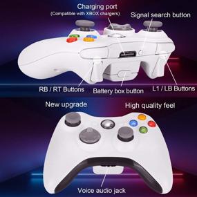 img 1 attached to 🎮 Astarry Wireless Controller for Xbox 360 & PC - Gamepad Joystick, Compatible with Windows 7, 8, 10 (White)
