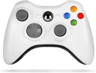 🎮 astarry wireless controller for xbox 360 & pc - gamepad joystick, compatible with windows 7, 8, 10 (white) logo