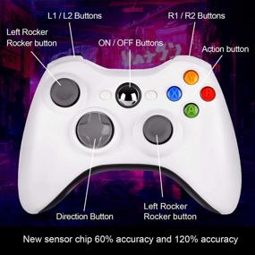 img 2 attached to 🎮 Astarry Wireless Controller for Xbox 360 & PC - Gamepad Joystick, Compatible with Windows 7, 8, 10 (White)