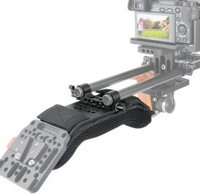 img 2 attached to 🎥 Steady Shoulder Mount & Shoulder Pad for Video Camcorder Camera DV/DC - NICEYRIG Support System DSLR Rig with 15mm Railblock