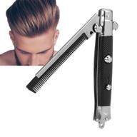 foldable automatic stainless mustache accessories hair care logo