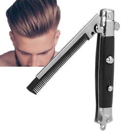 img 4 attached to Foldable Automatic Stainless Mustache Accessories Hair Care
