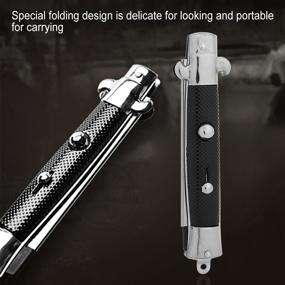 img 3 attached to Foldable Automatic Stainless Mustache Accessories Hair Care