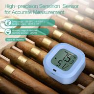 🌡️ oria wireless thermometer hygrometer: mini bluetooth indoor temperature humidity sensor with app alerts, free data export for home - blue logo