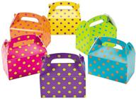 🎉 bright polka dot treat boxes (set of 12) - perfect party supplies for a splash of color! logo