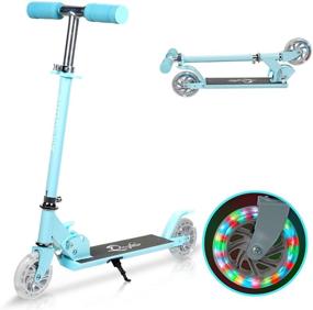 img 4 attached to 🛴 MONODEAL Kids Scooter: Light Up Kick Scooters for Boys and Girls Ages 3-12