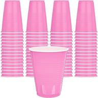 🥳 decorrack 12 oz pink party cups - pack of 60, ideal for birthday party, bachelorette, camping, indoor/outdoor events, beverage drinking - reusable and disposable логотип