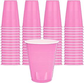 img 3 attached to 🥳 DecorRack 12 oz Pink Party Cups - Pack of 60, Ideal for Birthday Party, Bachelorette, Camping, Indoor/Outdoor Events, Beverage Drinking - Reusable and Disposable