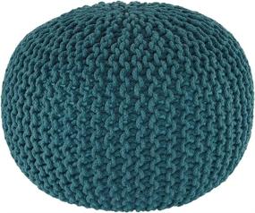 img 4 attached to Ashley Furniture Nils Pouf: Signature Teal Design for a Stylish Home