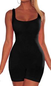 img 2 attached to 👗 Enggras Women's Sport Fitness Workout Yoga Bodysuits Leotards: Stylish and Functional Summer Jumpsuits