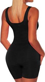 img 1 attached to 👗 Enggras Women's Sport Fitness Workout Yoga Bodysuits Leotards: Stylish and Functional Summer Jumpsuits