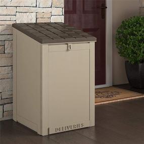 img 4 attached to 📦 Cosco Outdoor Living 88333BTN1E Large Tan BoxGuard - Lockable Package Delivery and Storage Box, 6.3 Cubic Feet