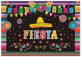 img 4 attached to 🎉 Vibrant Allenjoy 7x5ft Mexican Fiesta Backdrop: Perfect for Photography, Birthdays, and Festivals!